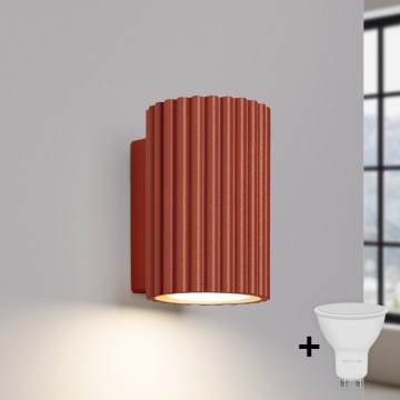 Brilagi - Lampada da parete a LED CRESTO 1xGU10/10W/230V 10 cm rossa
