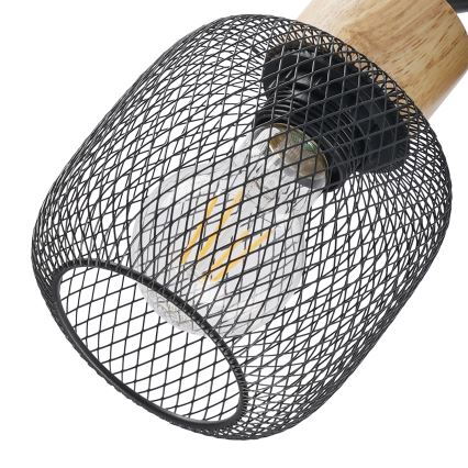 Brilagi - Lampada da parete a spot BASKLITE 1xE27/15W/230V legno/nero