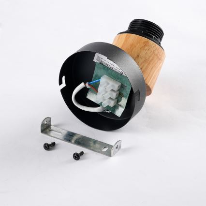 Brilagi - Lampada da parete a spot BASKLITE 1xE27/15W/230V legno/nero