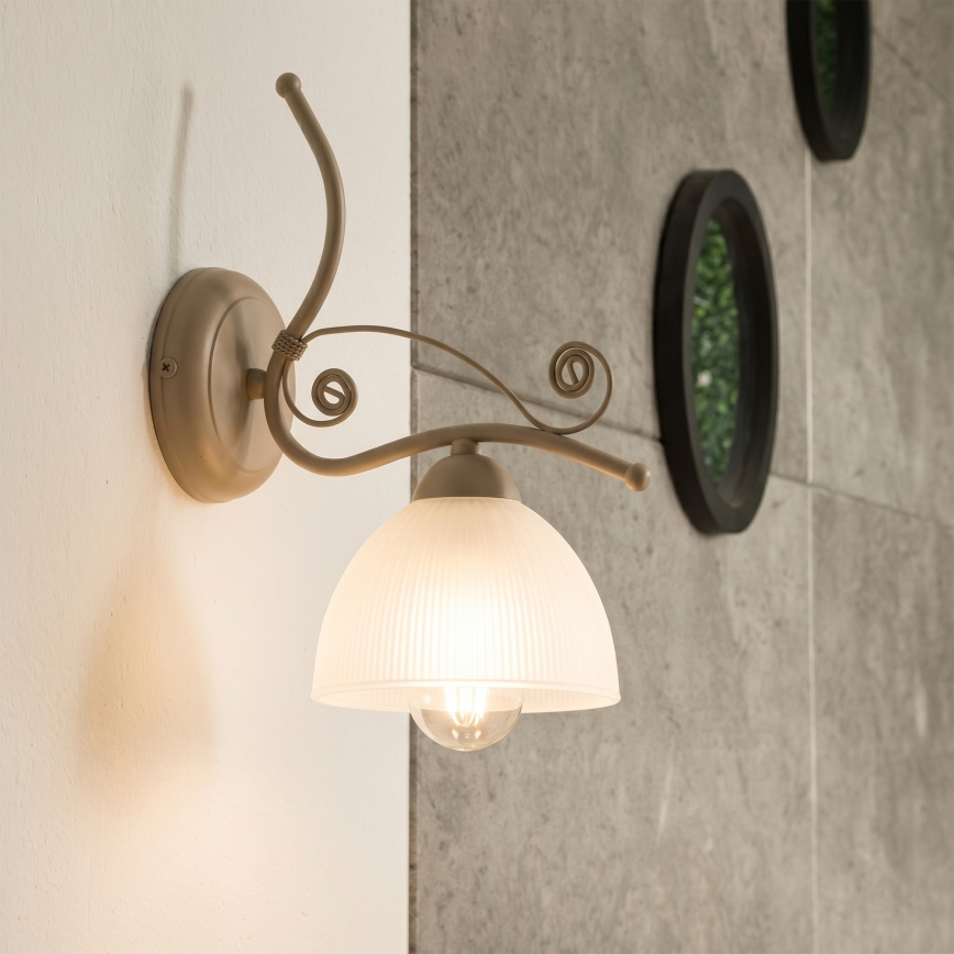 Brilagi - Lampada da parete ANTICO MODERN 1xE27/60W/230V beige