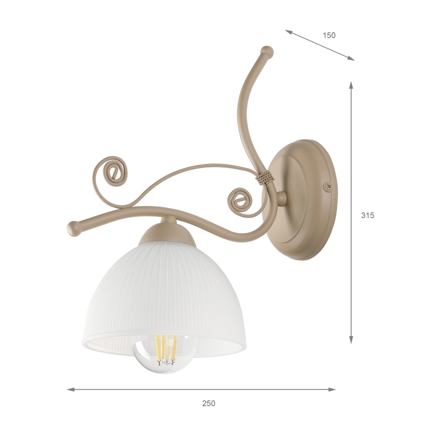 Brilagi - Lampada da parete ANTICO MODERN 1xE27/60W/230V beige