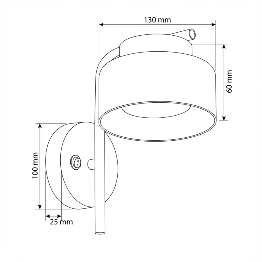 Brilagi - Lampada da parete AURA LUX 1xGX53/30W/230V nero/oro