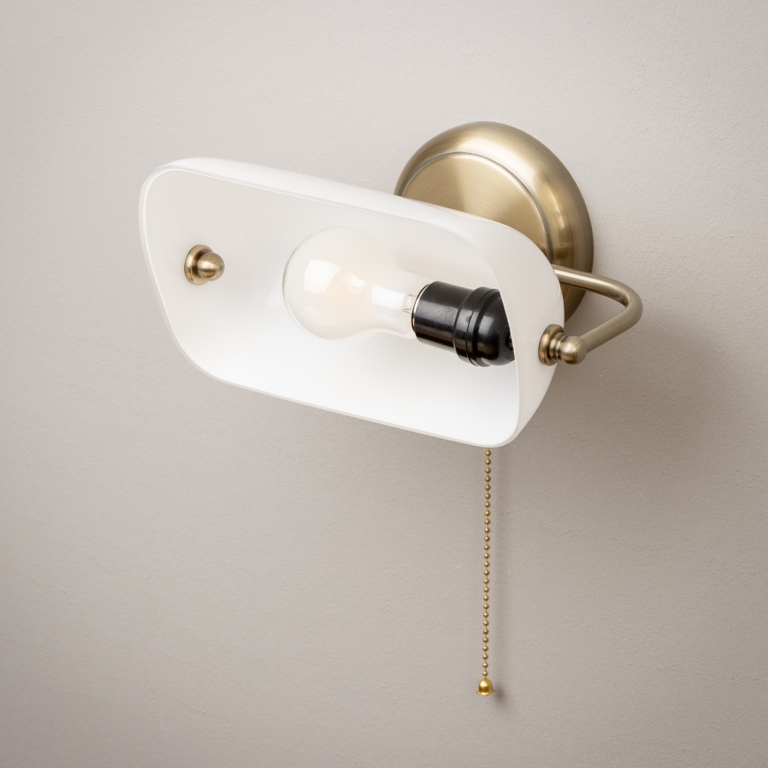 Brilagi - Lampada da parete BANK OFFICE 1xE27/60W/230V ottone/bianco