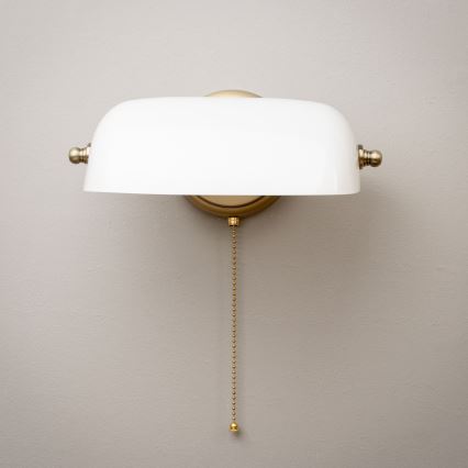 Brilagi - Lampada da parete BANK OFFICE 1xE27/60W/230V ottone/bianco