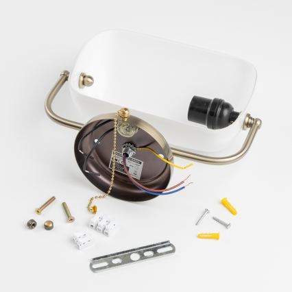 Brilagi - Lampada da parete BANK OFFICE 1xE27/60W/230V ottone/bianco