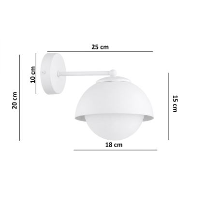 BRILAGI - Lampada da parete COSMO 1xE27/60W/230V bianca/dorata