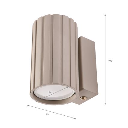 Brilagi - Lampada da parete CRISPINA 1xGU10/10W/230V 10 cm beige