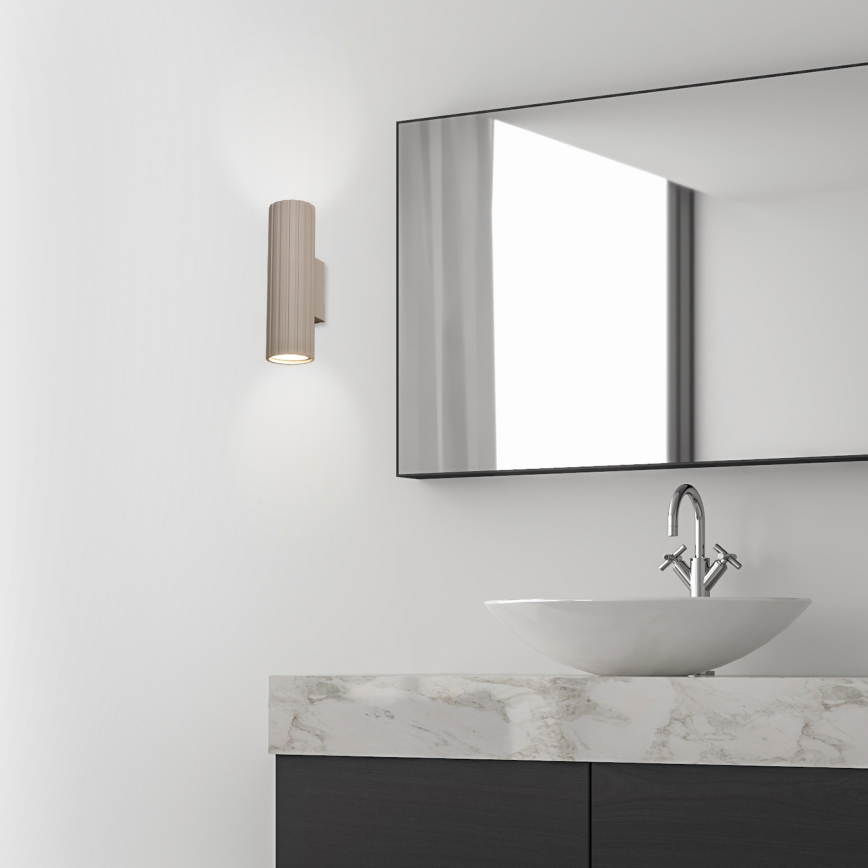 Brilagi - Lampada da parete CRISPINA 2xGU10/10W/230V 20 cm beige