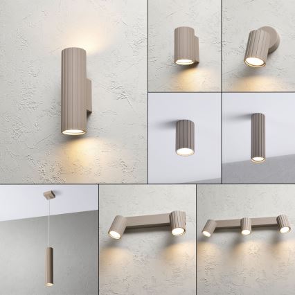 Brilagi - Lampada da parete CRISPINA 2xGU10/10W/230V 20 cm beige