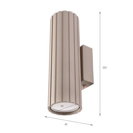 Brilagi - Lampada da parete CRISPINA 2xGU10/10W/230V 20 cm beige