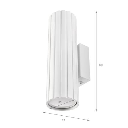 Brilagi - Lampada da parete CRISPINA 2xGU10/10W/230V 20 cm bianca