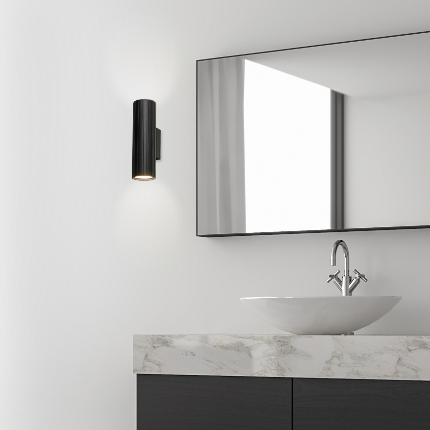 Brilagi - Lampada da parete CRISPINA 2xGU10/10W/230V 20 cm nera