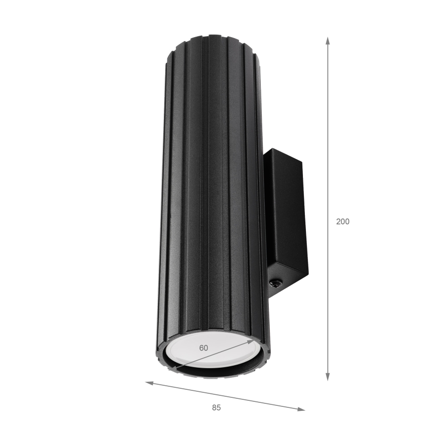 Brilagi - Lampada da parete CRISPINA 2xGU10/10W/230V 20 cm nera