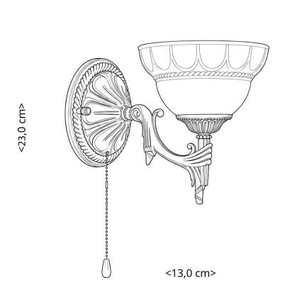 BRILAGI - Lampada da parete DAHLIA 1xE27/40W/230V in ottone