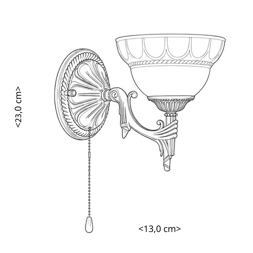 BRILAGI - Lampada da parete DAHLIA 1xE27/40W/230V in ottone