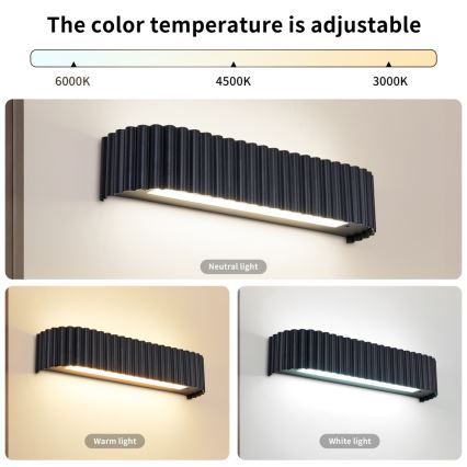 BRILAGI - Applique dimmerabile a LED FALCON MODERN LED/14W/230V 3000-6000K 40 cm nera + telecomando