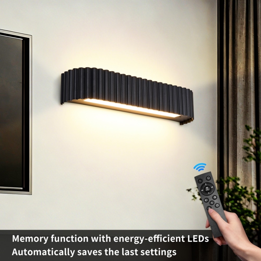 BRILAGI - Applique dimmerabile a LED FALCON MODERN LED/14W/230V 3000-6000K 40 cm nera + telecomando