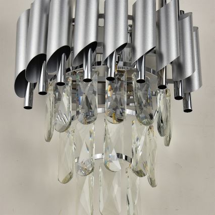 Brilagi - Lampada da parete ECLIPSE 2xE14/10W/230V argento