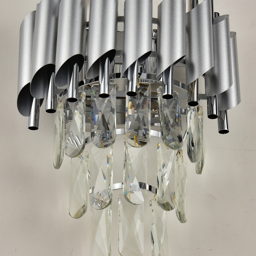 Brilagi - Lampada da parete ECLIPSE 2xE14/10W/230V argento