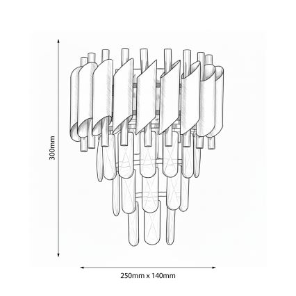Brilagi - Lampada da parete ECLIPSE 2xE14/10W/230V dorata