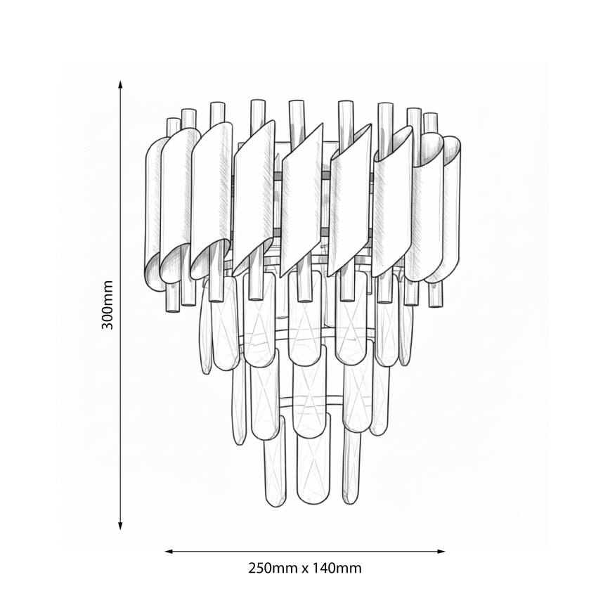 Brilagi - Lampada da parete ECLIPSE 2xE14/10W/230V dorata