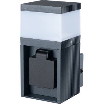 Brilagi - Lampada da parete esterna con presa SCHUKO PILLAR 1xG9/11W/230V IP44 antracite