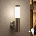 BRILAGI - Lampada da parete esterna LED RGBW dimmerabile ELIA 1xE27/6,5W/230V 2700-6500K IP44 Wi-Fi cromo satinato