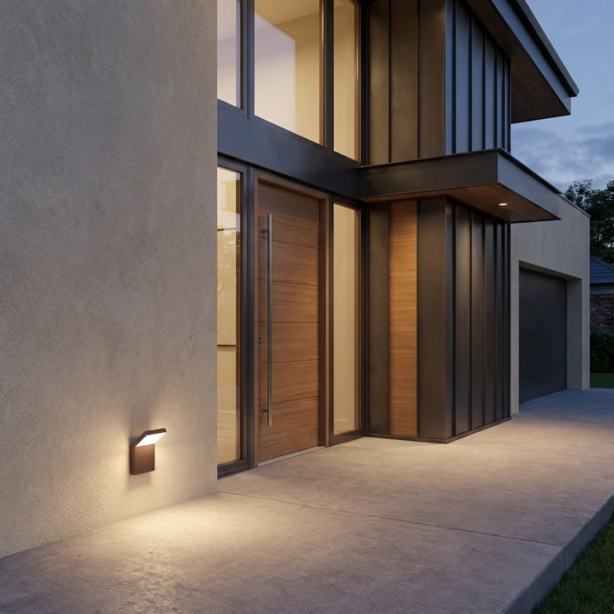 Brilagi - Lampada da parete esterna LED RIANO LED/8W/230V marrone IP65