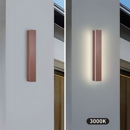 Brilagi - Applique da esterno a LED LINEAR LED/8W/230V 3000K IP65 30 cm marrone CRI 90