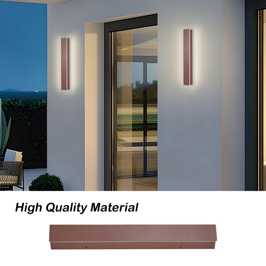 Brilagi - Applique da esterno a LED LINEAR LED/8W/230V 3000K IP65 30 cm marrone CRI 90