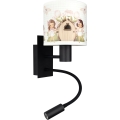 Brilagi - Lampada da parete flessibile a LED per bambini BOBO 1xE27/25W/230V + LED/3W nero/bianco/rosa/fate