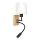 Brilagi - Lampada da parete flessibile a LED per bambini BOBO WOOD 1xE27/25W/230V + LED/3W rovere/nero/bianco/coniglietti