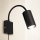 Brilagi - Lampada da parete flessibile con interruttore SELE 1xGU10/30W/230V nera