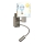 Brilagi - Lampada da parete flessibile LED per bambini BOBO 1xE27/25W/230V + LED/3W cromo opaco/bianco/animaletti