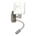 Brilagi - Lampada da parete flessibile LED per bambini BOBO 1xE27/25W/230V + LED/3W cromo opaco/bianco/coniglietti