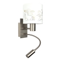Brilagi - Lampada da parete flessibile LED per bambini BOBO 1xE27/25W/230V + LED/3W cromo opaco/bianco/unicorni