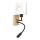 Brilagi - Lampada da parete flessibile LED per bambini BOBO WOOD 1xE27/25W/230V + LED/3W rovere/nera/bianca/coniglietti