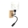 Brilagi - Lampada da parete flessibile LED per bambini BOBO WOOD 1xE27/25W/230V + LED/3W rovere/nera/bianca/unicorni