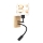 Brilagi - Lampada da parete flessibile LED per bambini BOBO WOOD 1xE27/25W/230V + LED/3W rovere/nero/bianco/orsetti