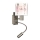 Brilagi - Lampada da parete flessibile per bambini a LED BOBO 1xE27/25W/230V + LED/3W cromato opaco/bianco/rosa/scarpette da ballerina