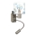 Brilagi - Lampada da parete flessibile per bambini a LED BOBO 1xE27/25W/230V + LED/3W cromo opaco/bianco/blu/con orsetti