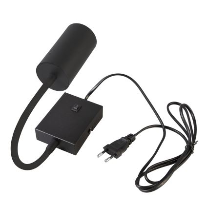 Brilagi - Lampada da parete flessibile con interruttore SELE 1xGU10/30W/230V nera