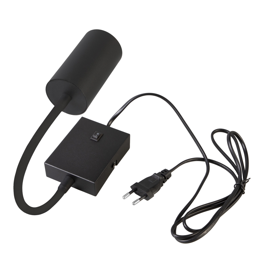 Brilagi - Lampada da parete flessibile con interruttore SELE 1xGU10/30W/230V nera