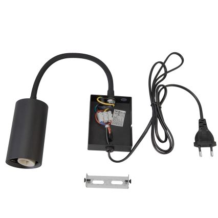 Brilagi - Lampada da parete flessibile con interruttore SELE 1xGU10/30W/230V nera