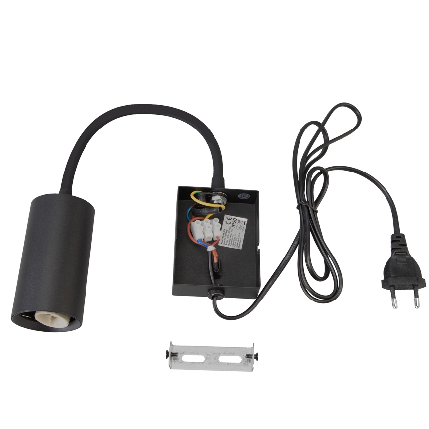 Brilagi - Lampada da parete flessibile con interruttore SELE 1xGU10/30W/230V nera
