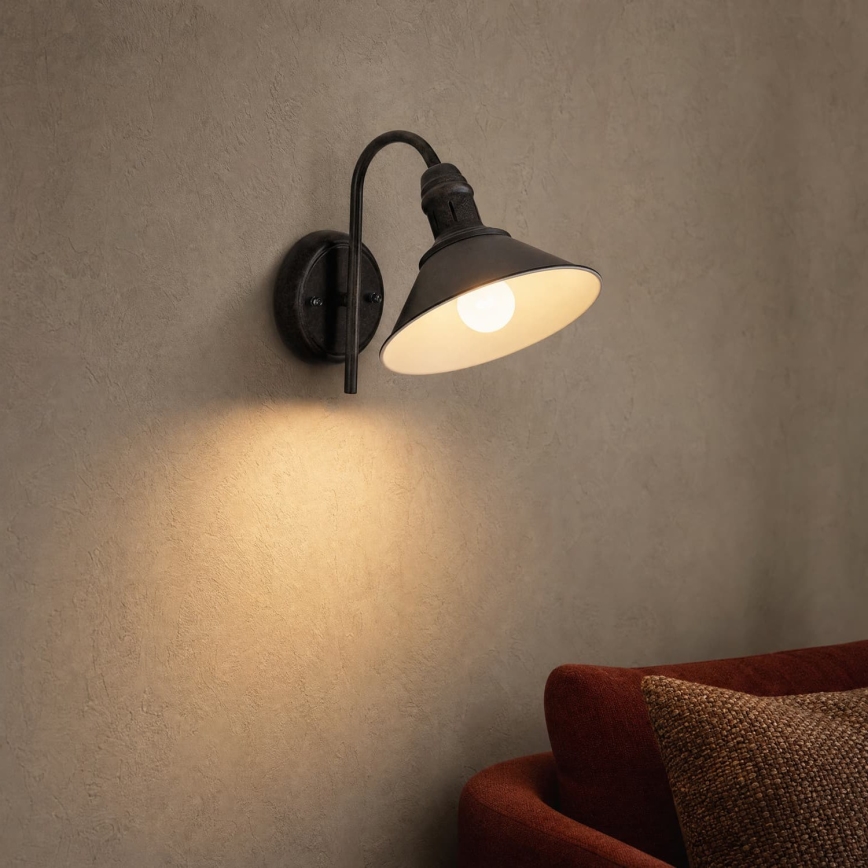BRILAGI - Lampada da parete FORGE 1xE27/60W/230V nera