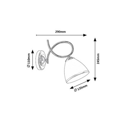Brilagi - Lampada da parete FRED 1xE27/60W/230V cromo lucido