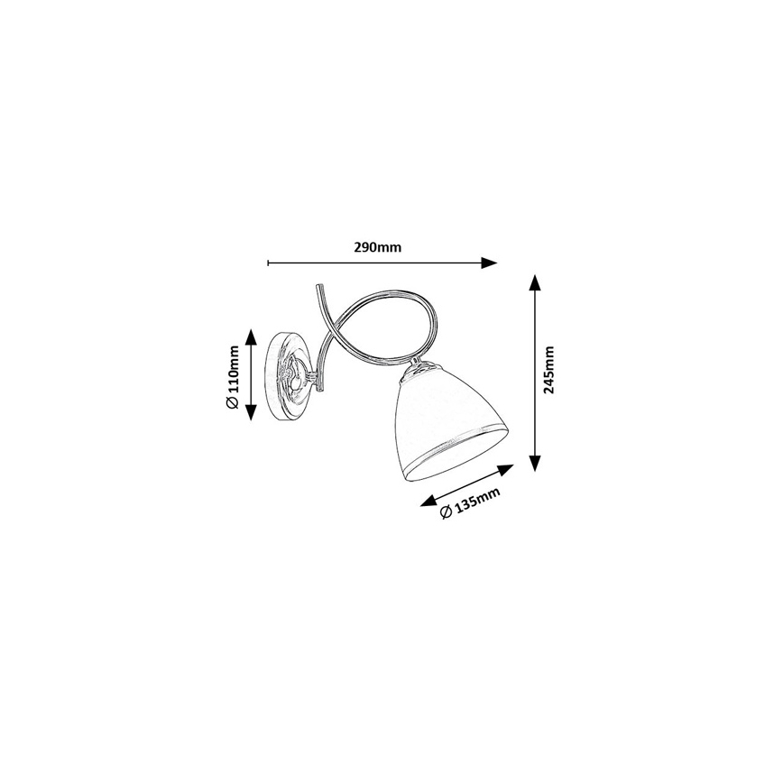 Brilagi - Lampada da parete FRED 1xE27/60W/230V cromo lucido