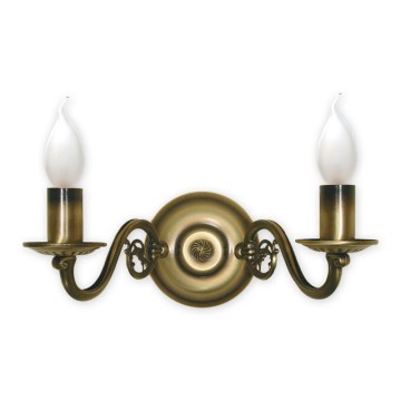 Brilagi - Lampada da parete IMPERO 2xE14/60W/230V ottone