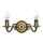 Brilagi - Lampada da parete IMPERO 2xE14/60W/230V ottone